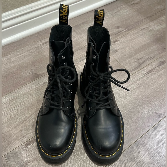 Dr Martens Jaden Smooth Leather Platform Boots - Picture 5 of 8